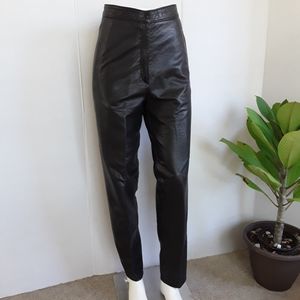 VTG Black Leather Pants Sz 6/8